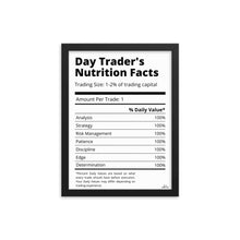 Load image into Gallery viewer, DAY TRADER'S NUTRITION FACTS