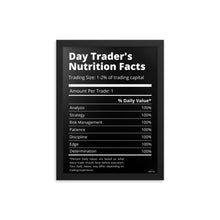 Load image into Gallery viewer, DAY TRADER'S NUTRITION FACTS BLACK