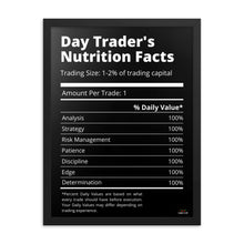 Load image into Gallery viewer, DAY TRADER'S NUTRITION FACTS BLACK