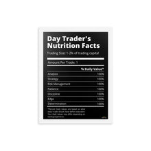 Load image into Gallery viewer, DAY TRADER&#39;S NUTRITION FACTS BLACK
