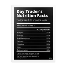 Load image into Gallery viewer, DAY TRADER'S NUTRITION FACTS BLACK